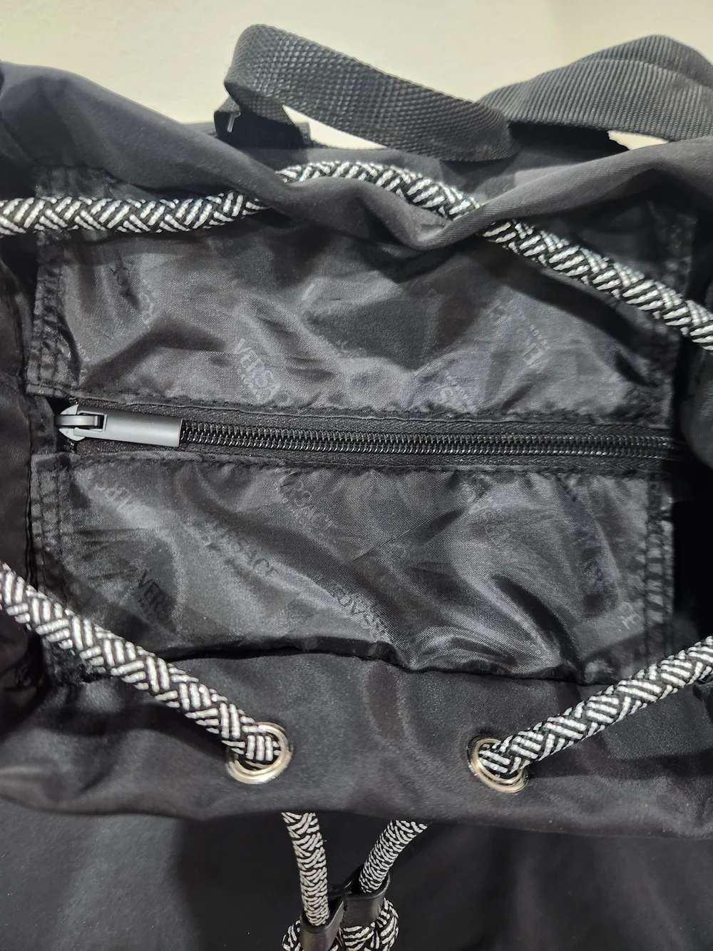 Versace Black Backpack